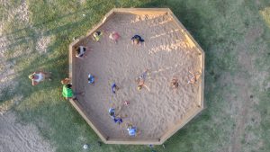 Sand Pit Kids Aerial Image